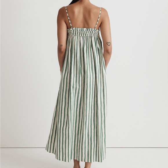 Poplin Ruffle A-Line Midi Dress - Picture 5 of 10